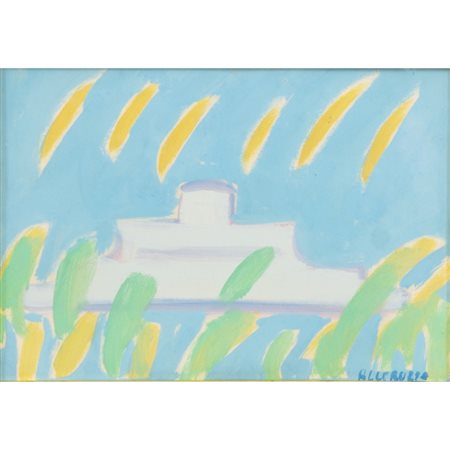 SANTI ALLERUZZO, Senza titolo, Olio su cartone