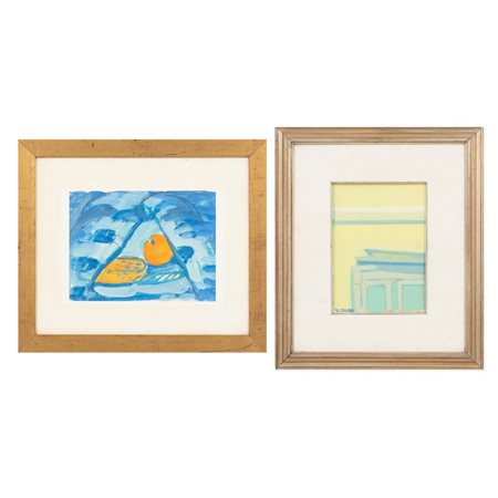 SANTI ALLERUZZO, Due oli su carta e su masonite