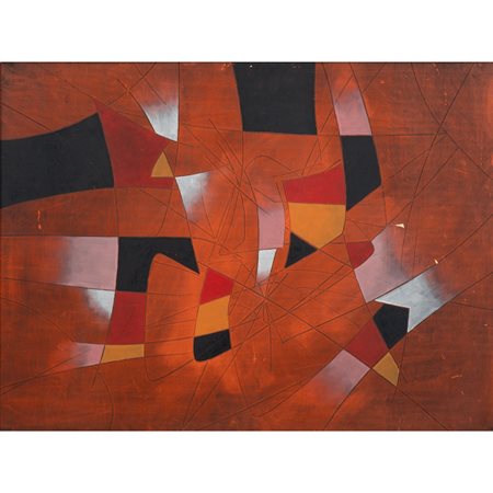 LORIS FERRARI, Astratto, Olio su tavola