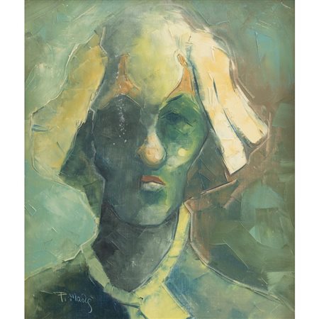 PIPPO MADÈ, Volto, Olio su tela