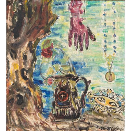 MARIA GRAZIA DI GIORGIO, Composizione, Olio su tavola