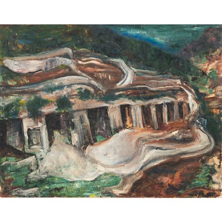 MARIA GRAZIA DI GIORGIO, Silenzio alla cava, Olio su tavola