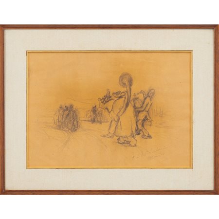 OSMAN LORENZO DE SCOLARI, Carboncino su carta