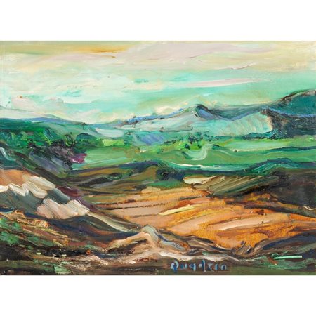 GUIDO QUADRIO, Paesaggio, Olio su tela