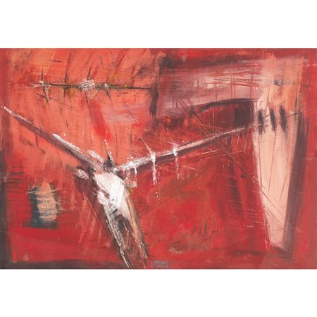 LANFRANCO QUADRIO, Senza titolo, Olio su cartone