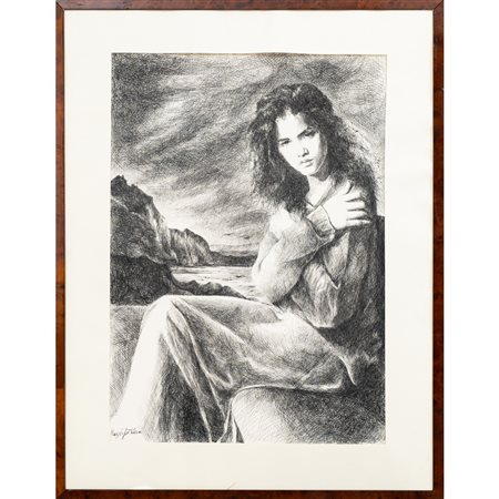 NUNZIO SPITALIERI, Figura femminile, China su carta