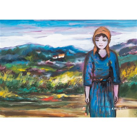 MARIO CALIGIURI, Olio su tela