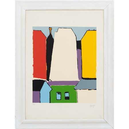 SANTE MONACHESI, Muri ciechi, Serigrafia a colori