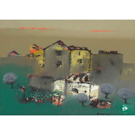 MANLIO BACOSI, Paesaggio, Olio su tela