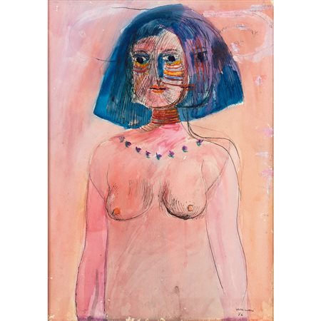 BRUNO CASSINARI, Tecnica mista su carta applicata su tela