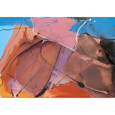 PAOLO SCHIAVOCAMPO, Paesaggio Renano, Olio su tela