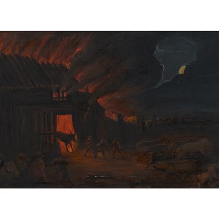 MIMI' LAZZARO, Olio su tela applicato su cartone