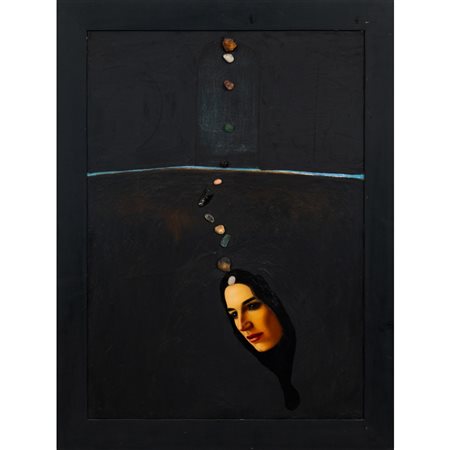 ELIANA PETRIZZI, Senza titolo, Olio ed applicazioni di pietre