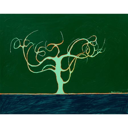 MAURILIO CATALANO, Albero verde, Olio su tela
