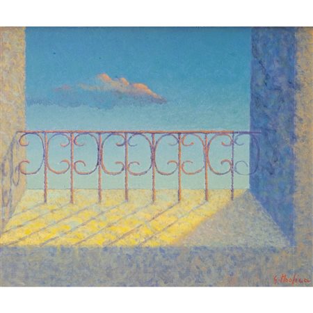 GIUSEPPE MODICA, Ringhiera, Tecnica mista su cartone