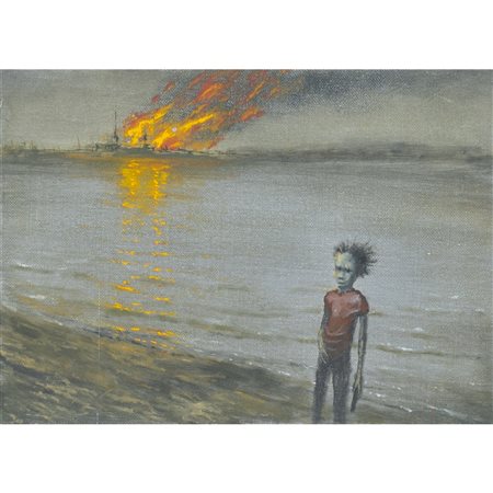 FRANCESCO DE GRANDI, Pezzo di merda, Olio su tela