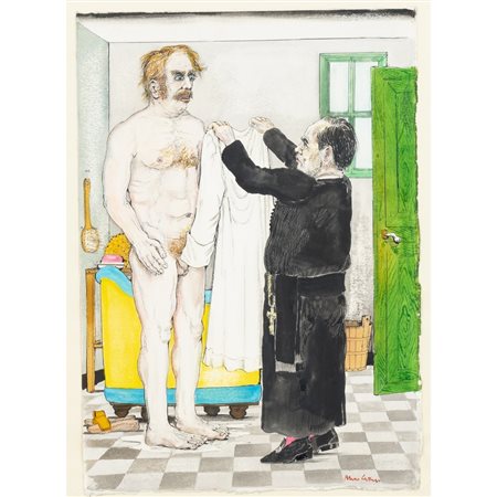 BRUNO CARUSO, Tecnica mista su cartoncino