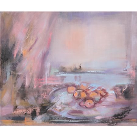 GIUSEPPE AJMONE, La finestra, Olio su tela