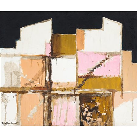 TOTÒ BONANNO, Vecchie case, Olio su tela