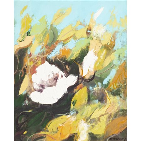 GIANCARLO CAZZANIGA, Magnolia, Olio su tela