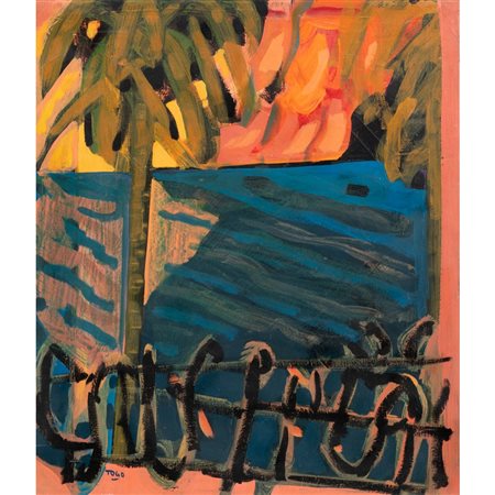TOGO (Milano 1937), Dal lungomare, Olio su tela