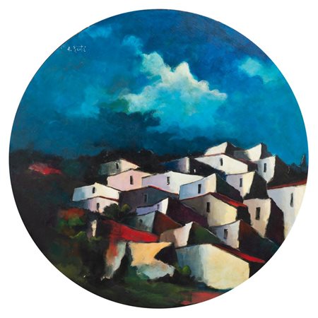 ANTONIO BERTE', Olio su tela applicato su tavola