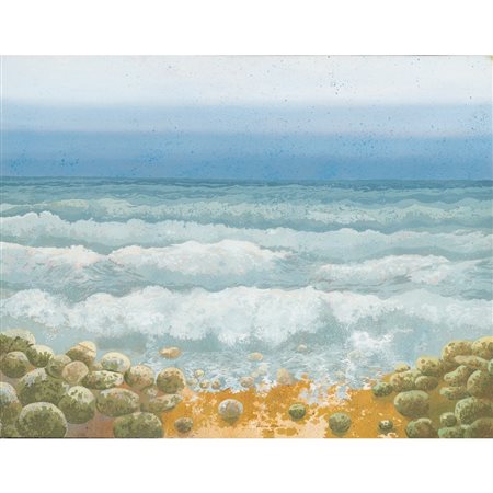 GIULIANO ALBAVERA, Marina, Olio su tela