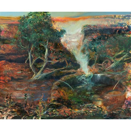 ROBERT CARROLL, Paesaggio, Olio su tela