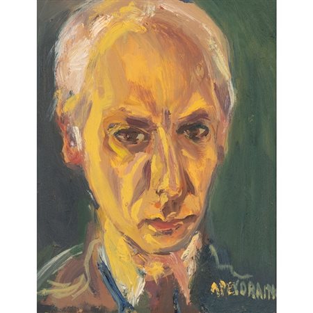 ALDO PECORAINO, Autoritratto, Olio su tavola