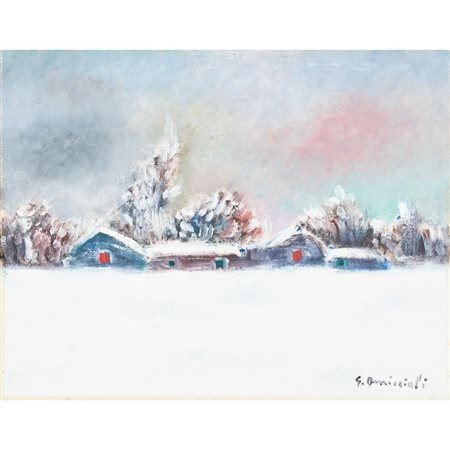 GIOVANNI OMICCIOLI, Olio su cartone telato