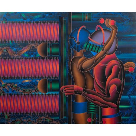 KINO MISTRAL, Love machine, Olio su tela