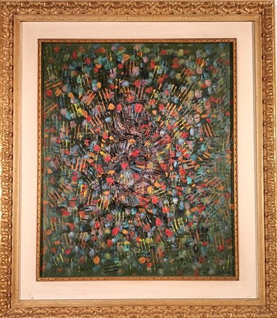 CATTANEO CARLO Zandobbio (Bg) 1919 Senza titolo 1995 Olio su tela 60,00x50,00...