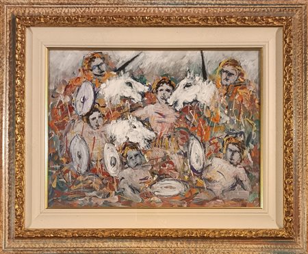 CATTANEO CARLO Zandobbio (Bg) 1919 Senza titolo 2000 Olio su tela 30,00x40,00...