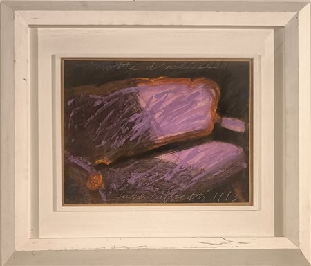 CALVETTI FABIO Certaldo (Fi) 1956 Notte d' eclisse 1993 Olio su carta...