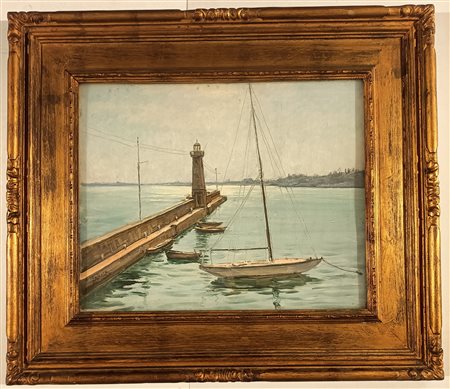 BONATTI VITTORIO Mantova (Mn) 1890 Desenzano Olio su tavola 40,00x50,00 Firma...