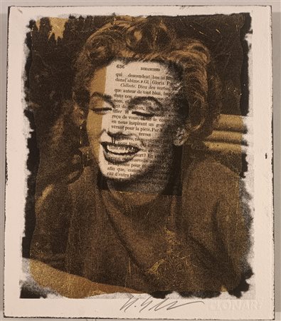 GRITTINI GIULIANO Corbetta (Milano) 1951 Clonart Collage e foglia oro su...