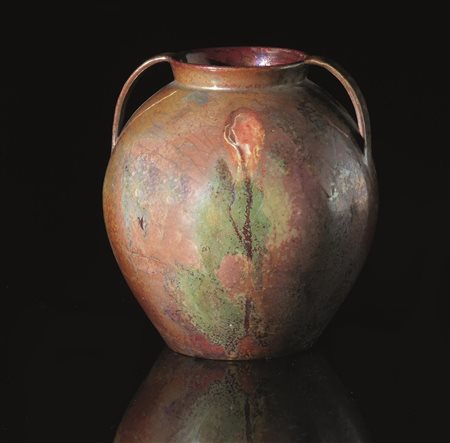 Pietro Melandri(Faenza 1885-1976)ORCIOLO CON ROSA1922-1931maiolica lustrata...