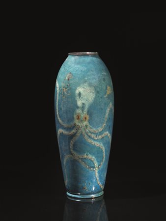 Pietro Melandri(Faenza 1885-1976)VASO CON NATURA MARINA "ALLA...