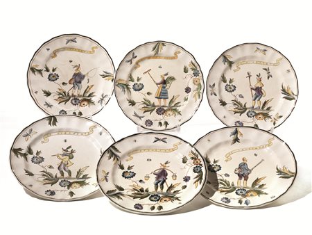 SEI PIATTI &ldquo;ERMIONE&rdquo;Manifattura San Cristoforo, Richard Ginori,...