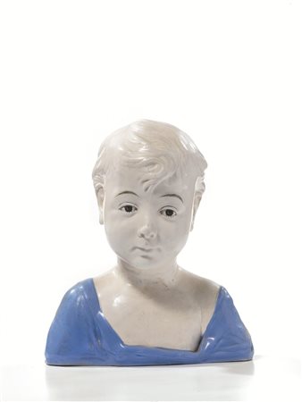 DUE BUSTIManifattura Minghettimetà sec. XXceramica policroma, alt. cm 36 e cm...