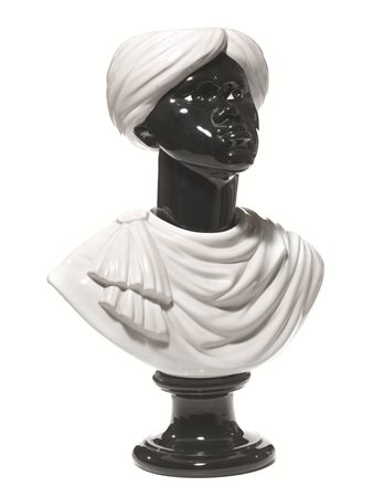 Pietro Fornasetti(Milano 1913-1988)Busto di moro, anni '50cachepot in...