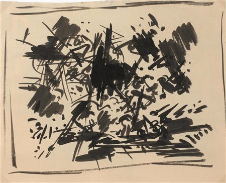 Emilio Vedova (Venezia 1919 - 2006) SENZA TITOLO inchiostro su carta, cm...