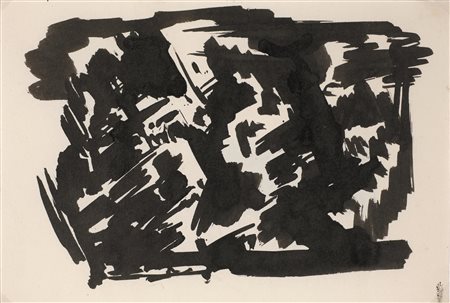 Emilio Vedova (Venezia 1919 - 2006) SENZA TITOLO inchiostro su carta, cm...