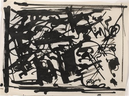 Emilio Vedova (Venezia 1919 - 2006) SENZA TITOLO inchiostro su carta, cm...