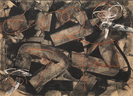 Tancredi Parmeggiani (Feltre 1927 - Roma 1964) COMPOSIZIONE tempera e gouache...