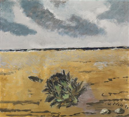 Filippo de Pisis (Ferrara 1896 - Milano 1956) NATURA MORTA CON CARCIOFO olio...