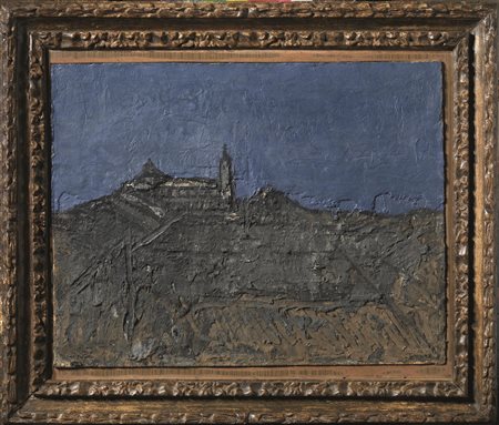 Carlo Mattioli (Modena 1911 - Parma 1994) NOTTE SUL DUOMO DI PARMAolio su...