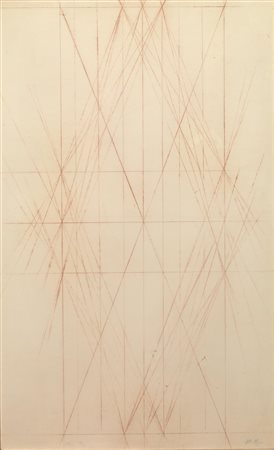 Mario Nigro (Pistoia 1917 - Milano 1992) SENZA TITOLO matita e sanguigna su...