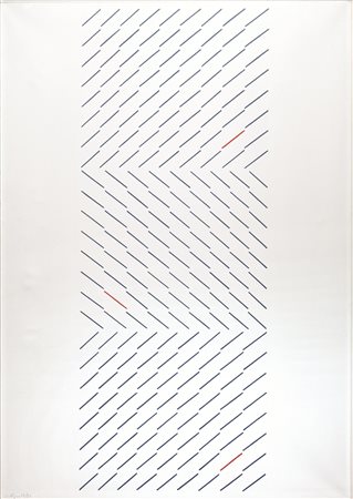 Mario Nigro (Pistoia 1917 - Milano 1992) COMPOSIZIONE serigrafia su tela, cm...