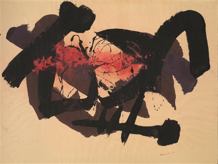 Luigi Montanarini (Firenze 1906 - Roma 1998) COMPOSIZIONE olio, tempera e...